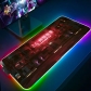 Eco-friendly Cyberpunk 2077 Glowing RGB LED Mouse Pad 4mm Thickness for Gaming Keyboard USB Anti-slip Rubber Base Desk Mat